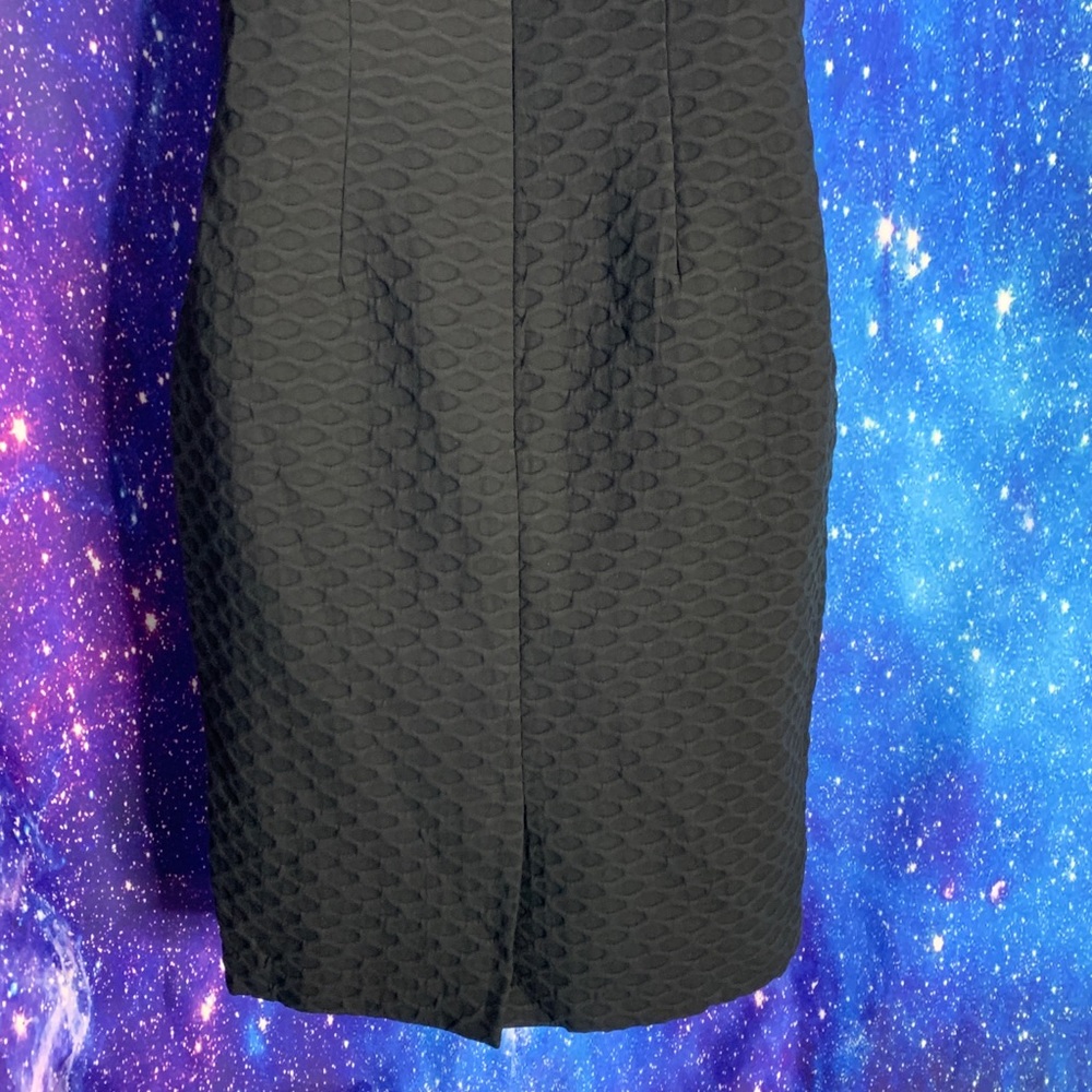 Albert Nipon- Black Dress W/Circle Pattern Size 6 - image 6